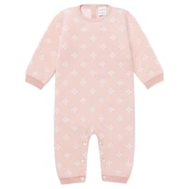 Louis Vuitton-LOUIS VUITTON Combinaison cachemire rose neuve 6 Mois-Rose