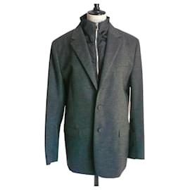 Dior-DIOR anthracite cashmere jacket new T52 IT padded vest-Dark grey