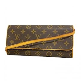 Louis Vuitton-Louis Vuitton Monogram Pochette Twin GM Shoulder Bag-Brown