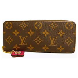 Louis Vuitton-Louis Vuitton Long Wallet Monogram Portefeuille Clemence-Brown