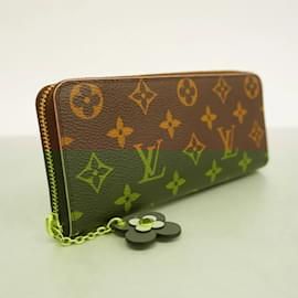 Louis Vuitton-Louis Vuitton Long Wallet Monogram Portefeuille Clemence-Brown