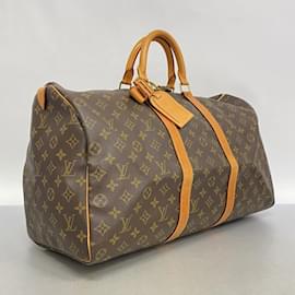 Louis Vuitton-Louis Vuitton Boston Bag Monogram Keepall 50-Brown