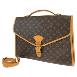 Louis Vuitton-Louis Vuitton Monogram Beverly MM Brown Business Bag-Brown