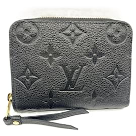 Louis Vuitton-Louis Vuitton Zippy Coin Purse Black-Black