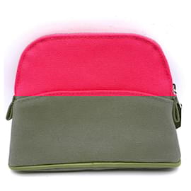 Hermès-Hermes Canvas Bolide Mini Pouch Pink-Other