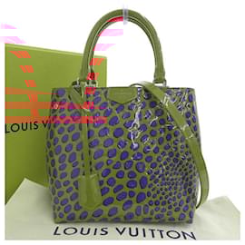 Louis Vuitton-Louis Vuitton Vernis Jungle Dot Open Tote M42033-Red,Blue