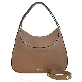 & Other Stories Bolsa de couro 2 em 1 Marni Milano grande Marrom