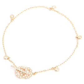 Pulsera de diamantes Double G 750YG de Gucci Dorado