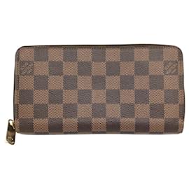 Louis Vuitton-Louis Vuitton Damier Ebene Zippy Wallet-Brown
