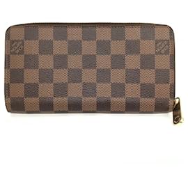 Louis Vuitton-Louis Vuitton Damier Ebene Zippy Wallet-Brown