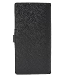 Louis Vuitton-Louis Vuitton Taurillon Leather Vertical Wallet M81330-Black
