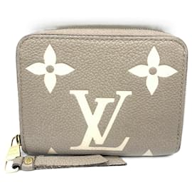 Louis Vuitton-Louis Vuitton Monogram Empreinte Zippy Coin Purse-Beige