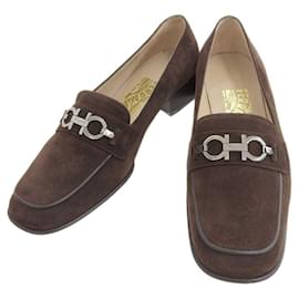 Salvatore Ferragamo-Salvatore Ferragamo Suede Loafers-Brown