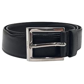 Prada-Prada Black Silver Belt 2C4099-Black,Silvery