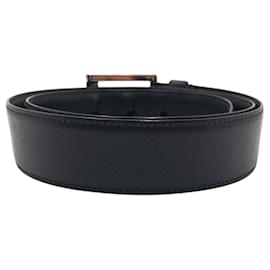 Prada-Prada Black Silver Belt 2C4099-Black,Silvery