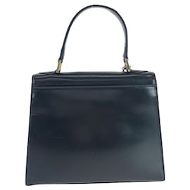 Yves Saint Laurent-Yves Saint Laurent Leather Logo Charm Handbag-Black
