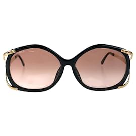 Dior-Dior Vintage Black Gold Sunglasses 2605A-Black,Other