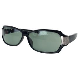 Gucci GG Pattern Sunglasses Black Silver Hardware Black