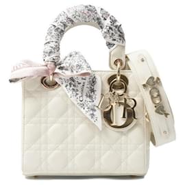 Dior-Dior Lady Dior Lambskin 2WAY Bag-White