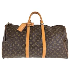 Louis Vuitton-Louis Vuitton Monogram Keepall 55 Boston Bag-Brown