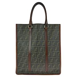 Fendi-Fendi Zucca PVC Tote Bag 7VA243-Brown