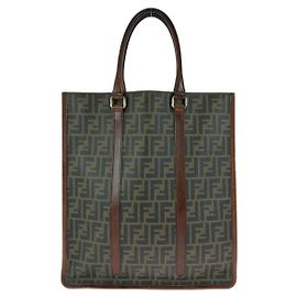 Borsa Tote in PVC Fendi Zucca 7VA243 Marrone