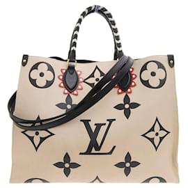 Louis Vuitton-Louis Vuitton OnTheGo GM Monogram Bag-Beige,Cream