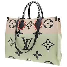 Louis Vuitton-Louis Vuitton OnTheGo GM Monogram Bag-Beige,Cream
