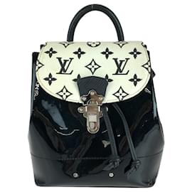 Louis Vuitton-Louis Vuitton Vernis Monogram Hot Springs Backpack-Black,White