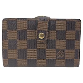 Louis Vuitton-Louis Vuitton Damier Ebene Compact Wallet-Brown