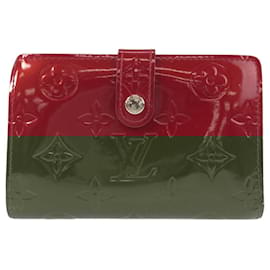 Louis Vuitton-Louis Vuitton Vernis Wallet Red Gold M93528-Red,Golden