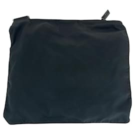 Prada-Prada Nylon Tessuto Logo Plate Shoulder Bag-Black