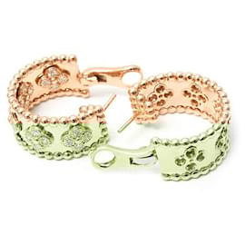 Van Cleef & Arpels-Van Cleef & Arpels Perlee Clover Earrings Diamond PG-Golden