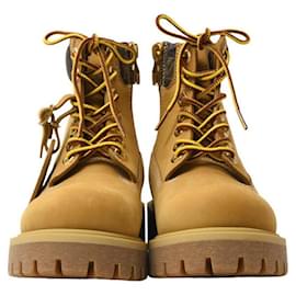 Louis Vuitton-Louis Vuitton Timberland Leather Ankle Boots-Brown