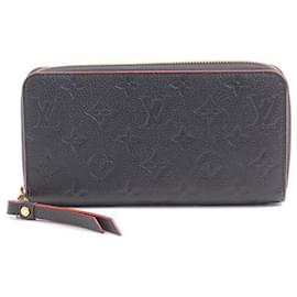 Louis Vuitton-Louis Vuitton Zippy Wallet Marine Rouge M62121-Navy blue