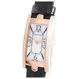 Harry Winston Mini-Uhr Avenue C Perlmutt 332LQR LMD21SP1 Weiß