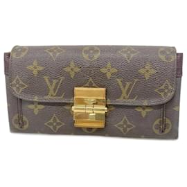 Louis Vuitton-Louis Vuitton Long Wallet Monogram Portefeuille Elysee-Brown,Other
