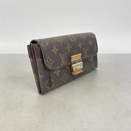 Louis Vuitton-Louis Vuitton Long Wallet Monogram Portefeuille Elysee-Brown,Other