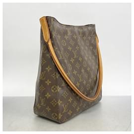 Louis Vuitton-Louis Vuitton Monogram Looping GM Shoulder Bag-Brown