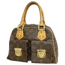 Louis Vuitton-Louis Vuitton Monogram Manhattan PM Handbag-Brown