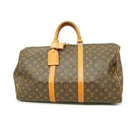 Louis Vuitton-Louis Vuitton Monogram Keepall 50 Boston Bag-Brown