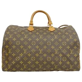 Louis Vuitton-Louis Vuitton Monogram Speedy 40 Handbag-Brown