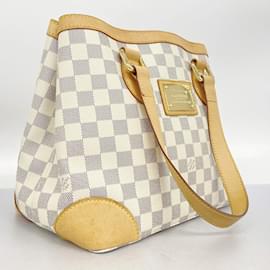 Louis Vuitton-Louis Vuitton Damier Azur Hampstead PM Tote Bag-White
