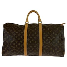 Louis Vuitton-Louis Vuitton Monogram Keepall 55 Boston Bag-Brown