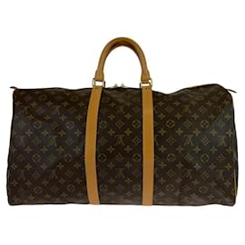 Louis Vuitton-Louis Vuitton Monogram Keepall 55 Boston Bag-Brown