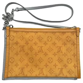 Louis Vuitton-Louis Vuitton Flat Messenger Bag M44640-Orange,Grey