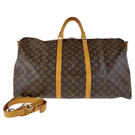 Louis Vuitton-Louis Vuitton Monogram Keepall Bandouliere 60 Bag-Brown