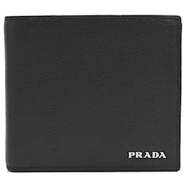 Prada-Prada Men's Bifold Wallet Calf 2MO738-Black