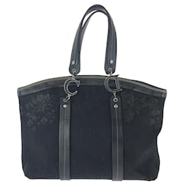 Dior-Dior Trotter Canvas/Leather Tote Bag-Black
