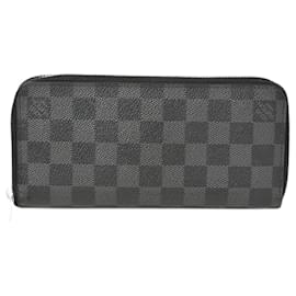 Louis Vuitton-Louis Vuitton Damier Graphite Long Wallet N63095-Black